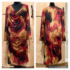 Coldwater Creek Multicolor Women's Dress Long Sleeve L 14-16